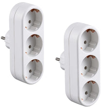 Lade das Bild in den Galerie-Viewer, 2 Stück Mehrfachsteckdose, 3-in-1 Steckdose für Büro, zu Hause, & Reisen