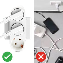 Lade das Bild in den Galerie-Viewer, 2 Stück Mehrfachsteckdose, 3-in-1 Steckdose für Büro, zu Hause, & Reisen