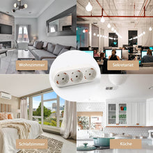 Lade das Bild in den Galerie-Viewer, 2 Stück Mehrfachsteckdose, 3-in-1 Steckdose für Büro, zu Hause, & Reisen