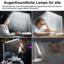 Lade das Bild in den Galerie-Viewer, Multifunktionale Schreibtischlampe mit kabellosem Ladegerät, USB-Ladeanschluss, Auto-Off-Timer, 5 Farben 5 Helligkeitsstufen Dimmbar, Desk Lamp