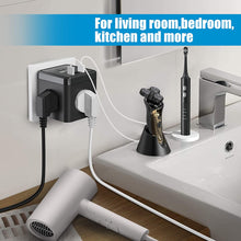 Lade das Bild in den Galerie-Viewer, 6-in-1 Mehrfachsteckdose, Steckdosenwürfel mit 3 USB, 3 Fach Steckdosenleiste, Steckdosenadapter, Steckdose Mehrfach, Multiple Socket