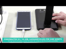 Laden und Abspielen von Videos im Galerie-Viewer, Multifunktionale Schreibtischlampe mit kabellosem Ladegerät, USB-Ladeanschluss, Auto-Off-Timer, 5 Farben 5 Helligkeitsstufen Dimmbar, Desk Lamp