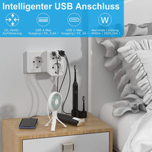 Lade das Bild in den Galerie-Viewer, 2 Stück Mehrfachsteckdosen, 6 in 1 USB Steckdosen Adapter, 2-Steckdose mit 3 USB und 1 Typ-C-Anschluss
