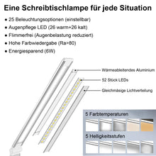 Lade das Bild in den Galerie-Viewer, Multifunktionale Schreibtischlampe mit kabellosem Ladegerät, USB-Ladeanschluss, Auto-Off-Timer, 5 Farben 5 Helligkeitsstufen Dimmbar, Desk Lamp
