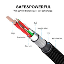 Lade das Bild in den Galerie-Viewer, 3 Stück USB C Typ C Ladekabel [0.5M+1M+3M], haltbares Nylon geflochtenes Datenkabel für Samsung Huawei usw.
